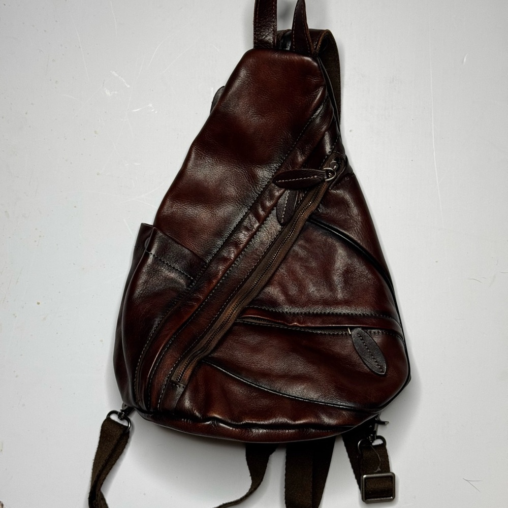 Genuine Leather Sling Bag - Picture 5 of 6